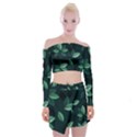 Foliage Off Shoulder Top with Mini Skirt Set View1