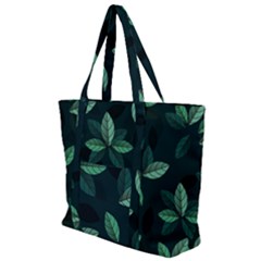 Foliage Zip Up Canvas Bag by HermanTelo