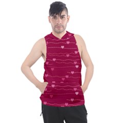 Hearts Valentine Love Background Men s Sleeveless Hoodie by Proyonanggan