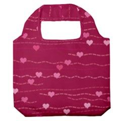 Hearts Valentine Love Background Premium Foldable Grocery Recycle Bag by Proyonanggan