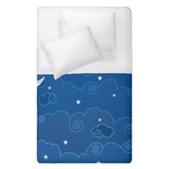 Sky Night Moon Clouds Crescent Duvet Cover (single Size) by Proyonanggan