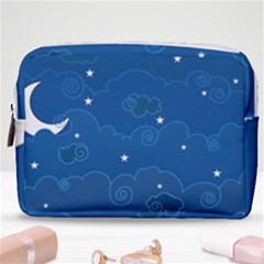 Sky Night Moon Clouds Crescent Make Up Pouch (medium) by Proyonanggan