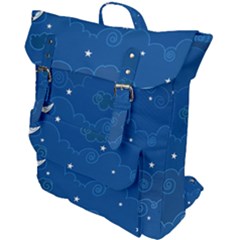 Sky Night Moon Clouds Crescent Buckle Up Backpack by Proyonanggan