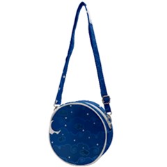 Sky Night Moon Clouds Crescent Crossbody Circle Bag by Proyonanggan