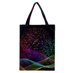 Particles Waves Line Multicoloured Classic Tote Bag by Proyonanggan