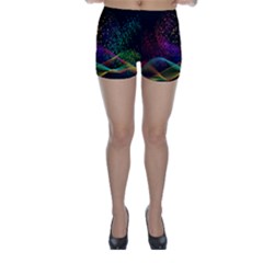 Particles Waves Line Multicoloured Skinny Shorts by Proyonanggan