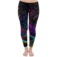 Particles Waves Line Multicoloured Classic Winter Leggings by Proyonanggan