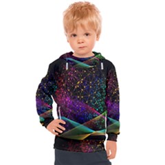 Particles Waves Line Multicoloured Kids  Hooded Pullover by Proyonanggan