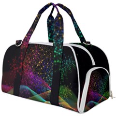 Particles Waves Line Multicoloured Burner Gym Duffel Bag by Proyonanggan