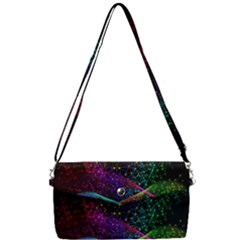 Particles Waves Line Multicoloured Removable Strap Clutch Bag by Proyonanggan