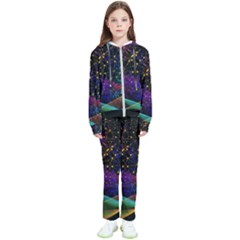 Particles Waves Line Multicoloured Kids  Tracksuit by Proyonanggan