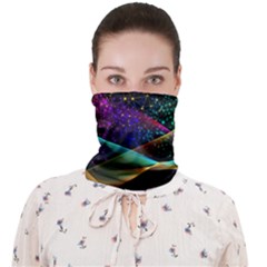 Particles Waves Line Multicoloured Face Covering Bandana (adult)