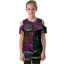 Particles Waves Line Multicoloured Fold Over Open Sleeve Top View1