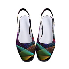 Particles Waves Line Multicoloured Women s Classic Slingback Heels by Proyonanggan