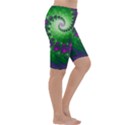 Fractal Spiral Purple Art Green Art Cropped Leggings  View3