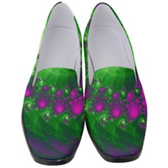 Fractal Spiral Purple Art Green Art Women s Classic Loafer Heels by Proyonanggan