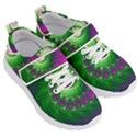 Fractal Spiral Purple Art Green Art Kids  Velcro Strap Shoes View3