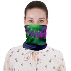 Fractal Spiral Purple Art Green Art Face Covering Bandana (adult)