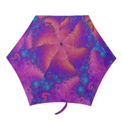 Fractal Art Artwork Magical Purple Mini Folding Umbrellas by Proyonanggan