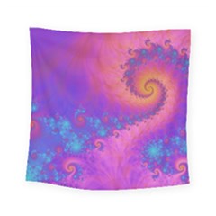 Fractal Art Artwork Magical Purple Square Tapestry (small) by Proyonanggan