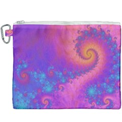 Fractal Art Artwork Magical Purple Canvas Cosmetic Bag (xxxl) by Proyonanggan