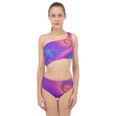 Fractal Art Artwork Magical Purple Spliced Up Two Piece Swimsuit by Proyonanggan