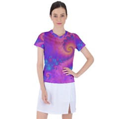 Fractal Art Artwork Magical Purple Women s Sports Top by Proyonanggan