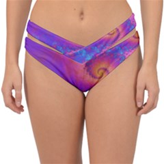 Fractal Art Artwork Magical Purple Double Strap Halter Bikini Bottoms by Proyonanggan