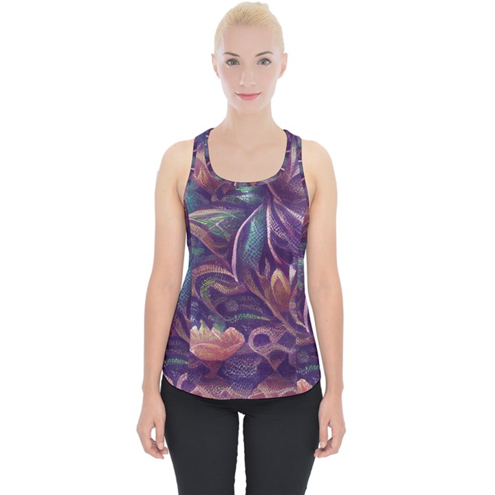 Abstract African Art Backdrop Piece Up Tank Top