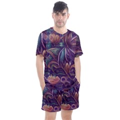 Abstract African Art Backdrop Men s Mesh T-Shirt and Shorts Set