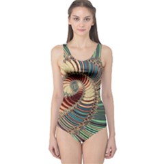 Fractal Strange Unknown Abstract One Piece Swimsuit by Proyonanggan