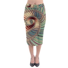 Fractal Strange Unknown Abstract Midi Pencil Skirt by Proyonanggan