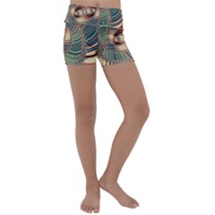 Fractal Strange Unknown Abstract Kids  Lightweight Velour Yoga Shorts by Proyonanggan