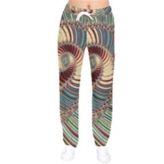 Fractal Strange Unknown Abstract Women Velvet Drawstring Pants