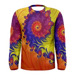 Fractal Spiral Bright Colors Men s Long Sleeve T-shirt by Proyonanggan