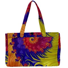 Fractal Spiral Bright Colors Canvas Work Bag by Proyonanggan