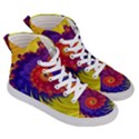 Fractal Spiral Bright Colors Men s Hi-Top Skate Sneakers View3