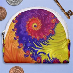 Fractal Spiral Bright Colors Horseshoe Style Canvas Pouch by Proyonanggan