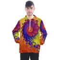 Fractal Spiral Bright Colors Men s Half Zip Pullover View1