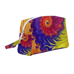 Fractal Spiral Bright Colors Wristlet Pouch Bag (medium) by Proyonanggan