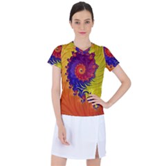 Fractal Spiral Bright Colors Women s Sports Top by Proyonanggan