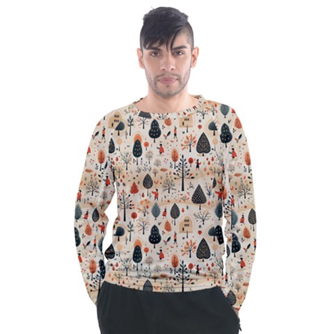 Pattern Seamless Men s Long Sleeve Raglan T-shirt by Proyonanggan