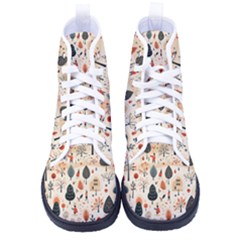 Pattern Seamless Women s High-top Canvas Sneakers by Proyonanggan