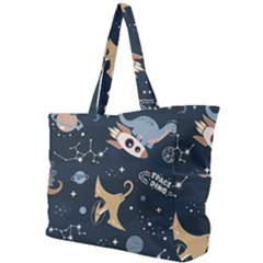 Space Theme Art Pattern Design Wallpaper Simple Shoulder Bag by Proyonanggan