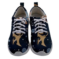 Space Theme Art Pattern Design Wallpaper Women Athletic Shoes by Proyonanggan