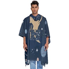 Space Theme Art Pattern Design Wallpaper Men s Hooded Rain Ponchos by Proyonanggan