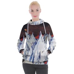 Abstract Painting Cold Temperature Snow Nature Women s Hooded Pullover by Grandong