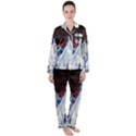 Abstract Painting Cold Temperature Snow Nature Women s Long Sleeve Satin Pajamas Set	 View1