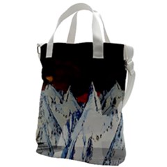 Abstract Painting Cold Temperature Snow Nature Canvas Messenger Bag by Grandong