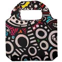 Multicolored Abstract Painting Colorful Foldable Grocery Recycle Bag